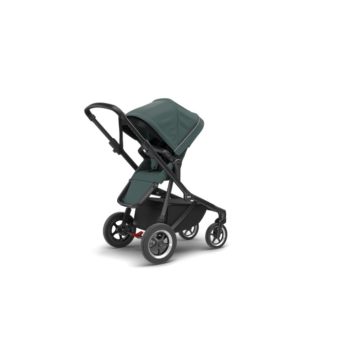 Sleek mallard green-black stroller