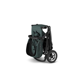 Sleek mallard green-black stroller