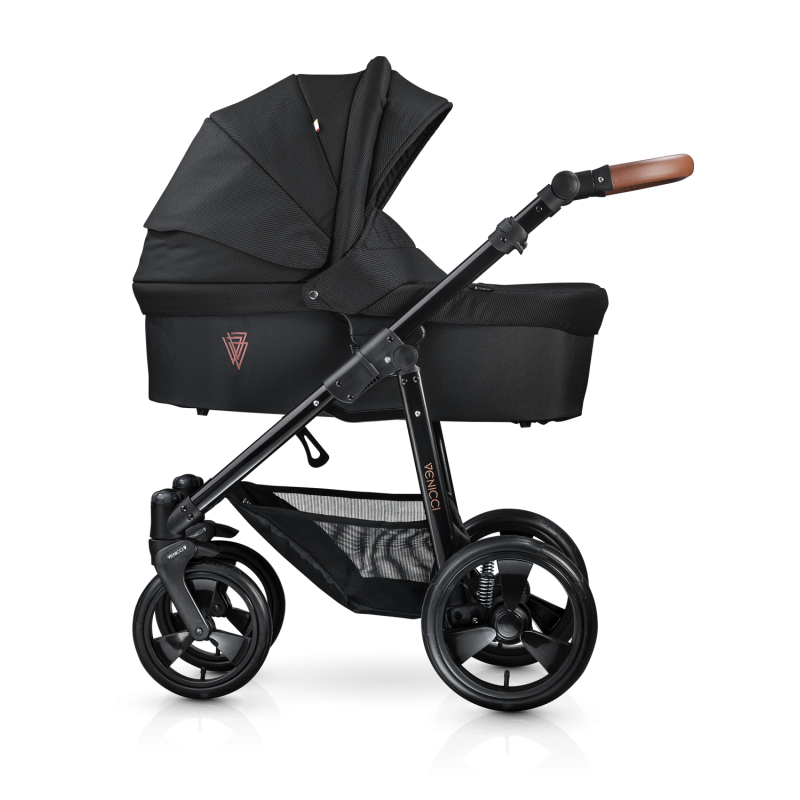 black and gold venicci pram